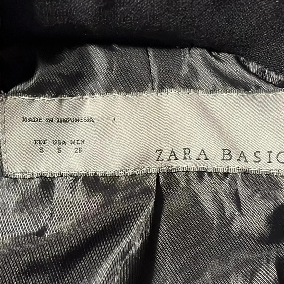 Zara Military Style High Collar Peacoat Black - Picture 9 of 11